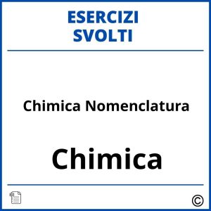 Esercizi Nomenclatura Chimica Organica PDF Svolti Soluzioni