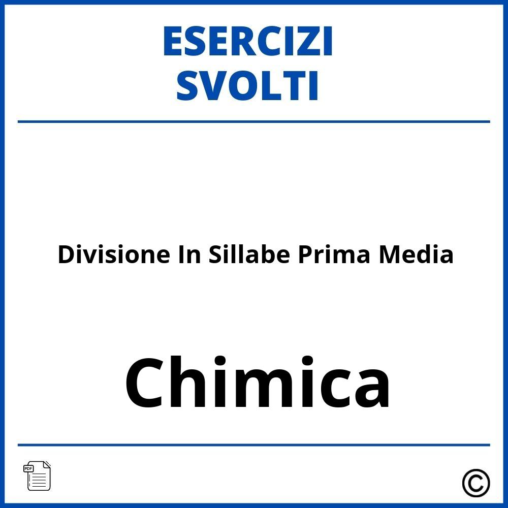 Esercizi Divisione In Sillabe Prima Media