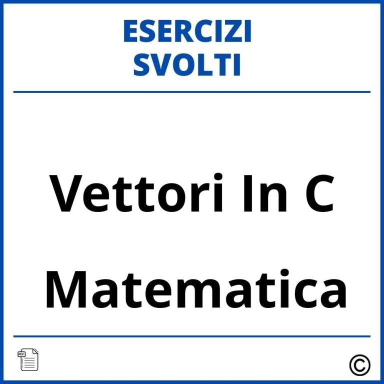 Esercizi Somma Di Vettori PDF Svolti Soluzioni